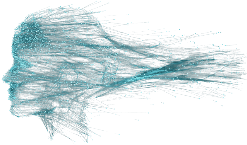 Enterprise AI development dashboard with neural network visualisation