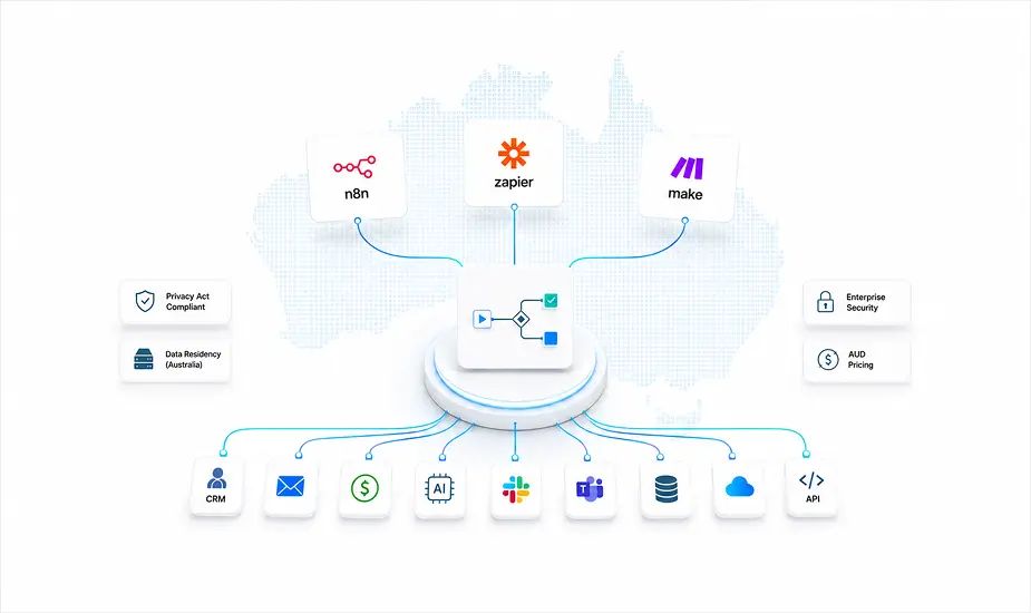 n8n vs Zapier vs Make for Australian Businesses in 2026