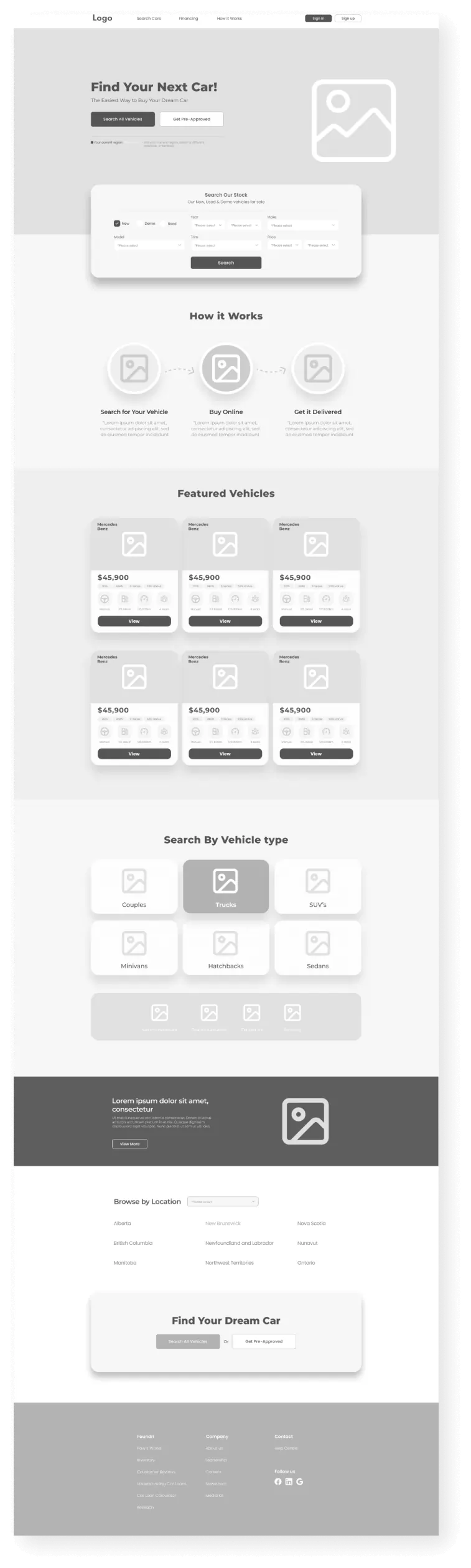 Foundri wireframe 1